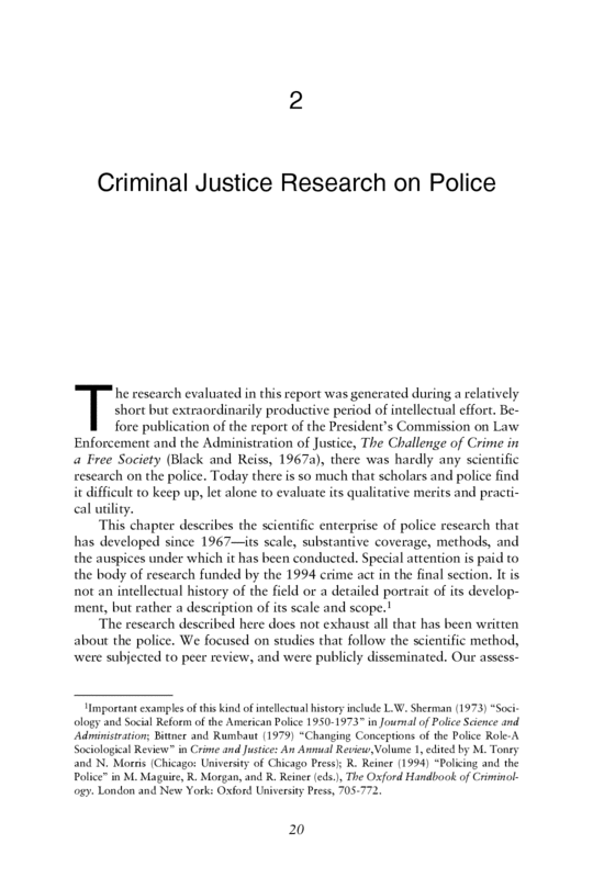 criminal justice research paper