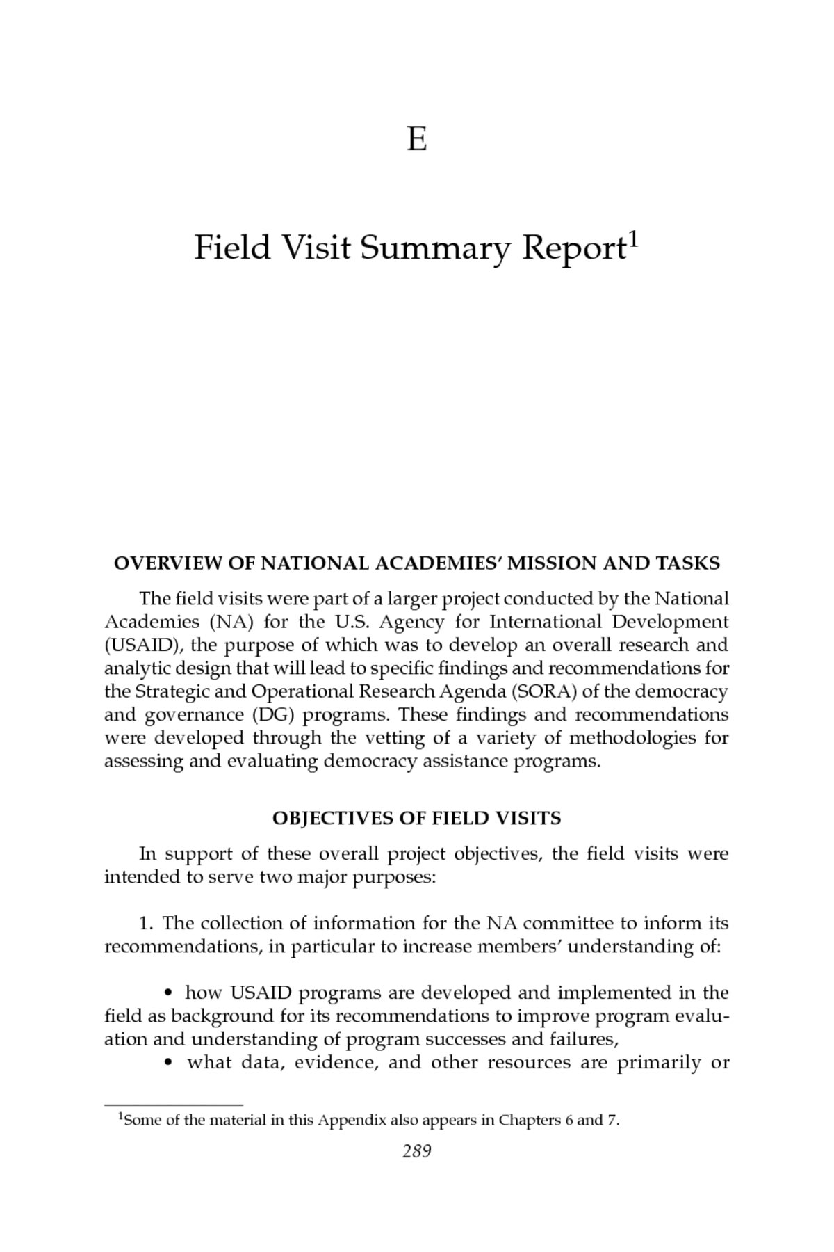 Appendix E: Field Visit Summary Report  Improving Democracy Intended For Site Visit Report Template