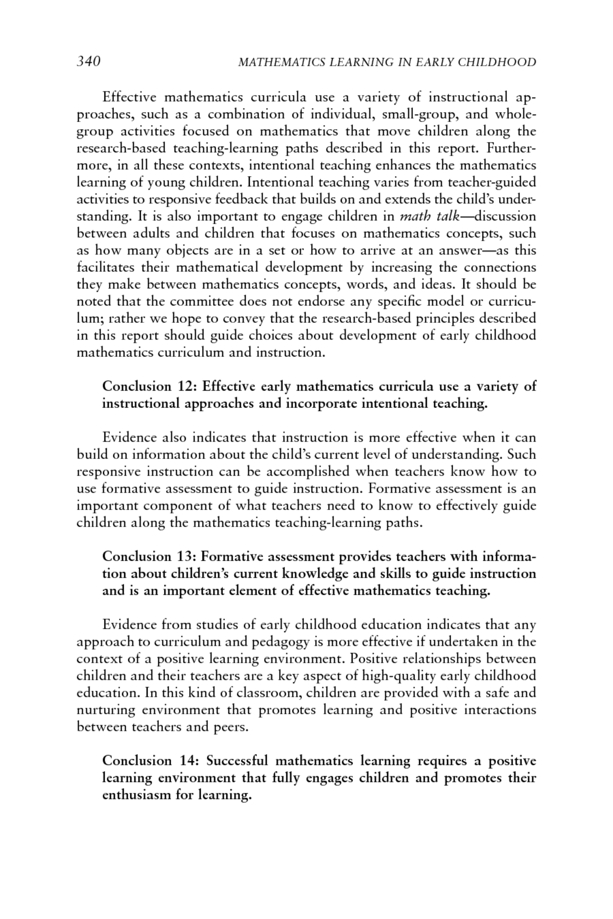 24 Conclusions and Recommendations  Mathematics Learning in Early
