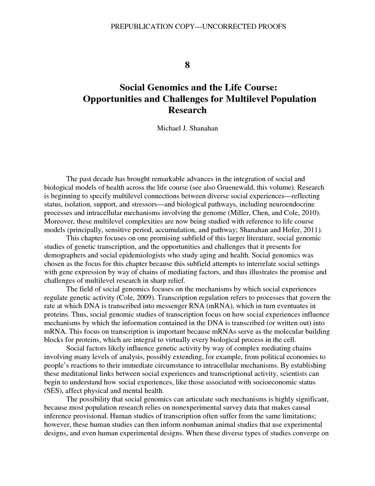 25 Social Genomics and the Life Course: Opportunities and