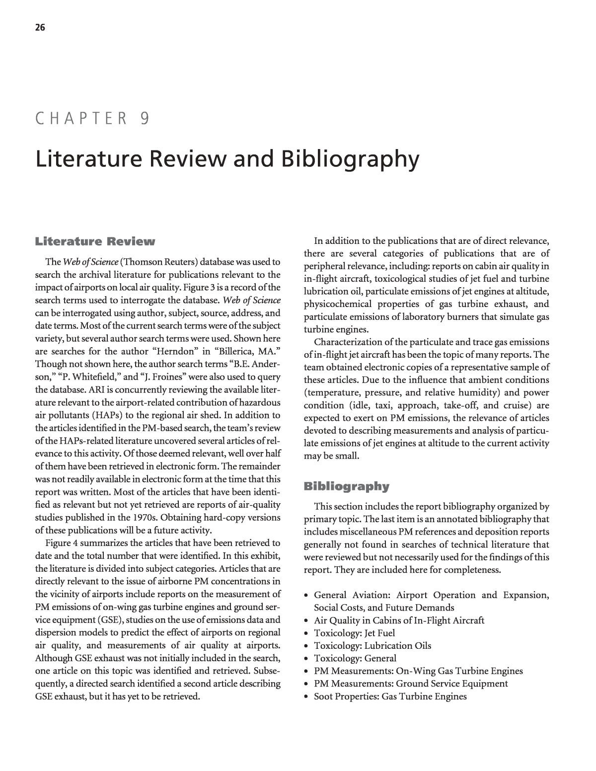 literature review and bibliography