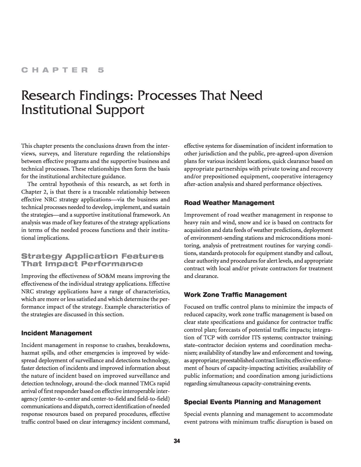 Chapter 29 - Research Findings: Processes That Need Institutional
