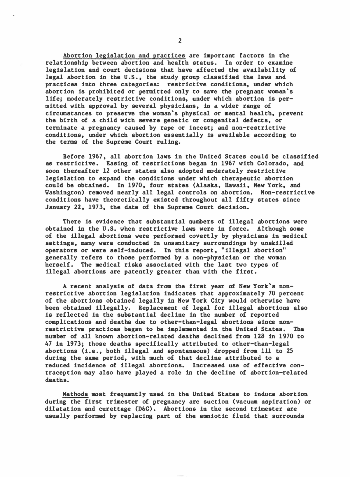 Реферат: AbortionA Essay Research Paper AbortionIntroductionFrom 1973 to