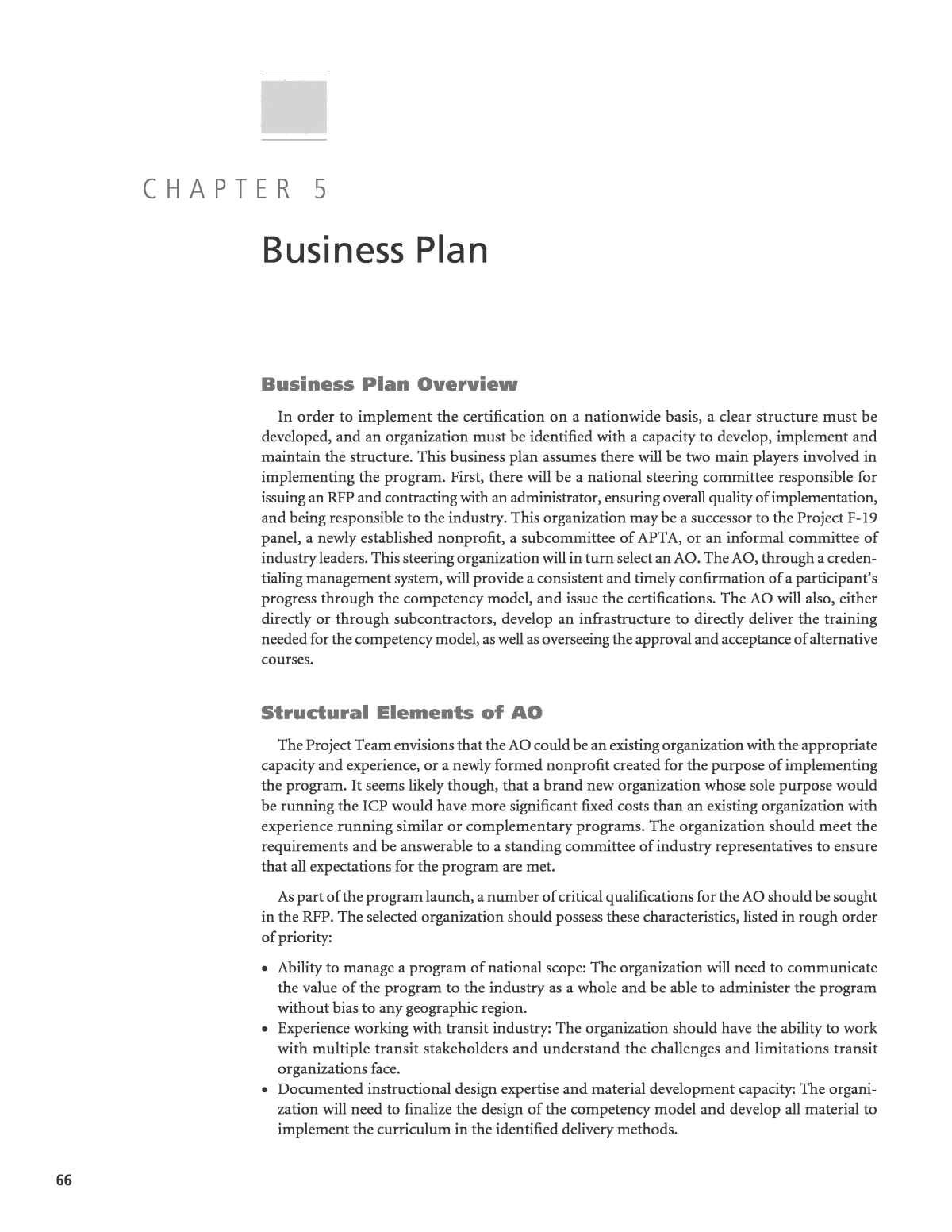 chapter 4 of business plan