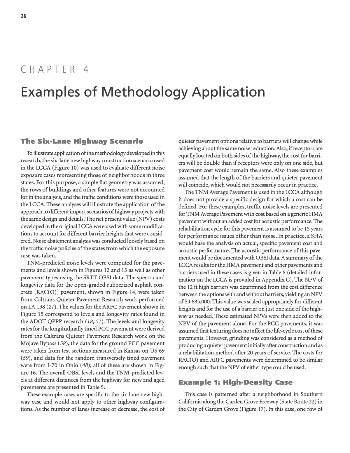 Chapter 4 Examples Of Methodology Application Evaluating Pavement Strategies And Barriers For Noise Mitigation The National Academies Press