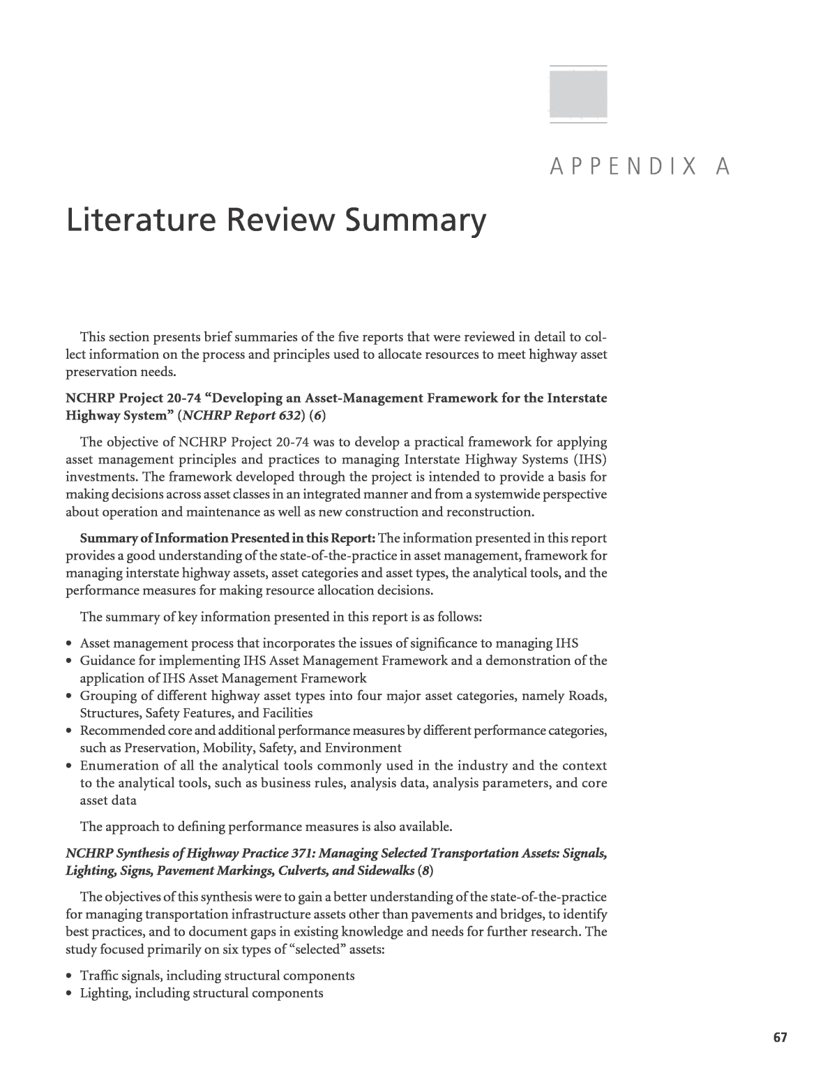 Appendix A - Literature Review Summary | Resource ...
