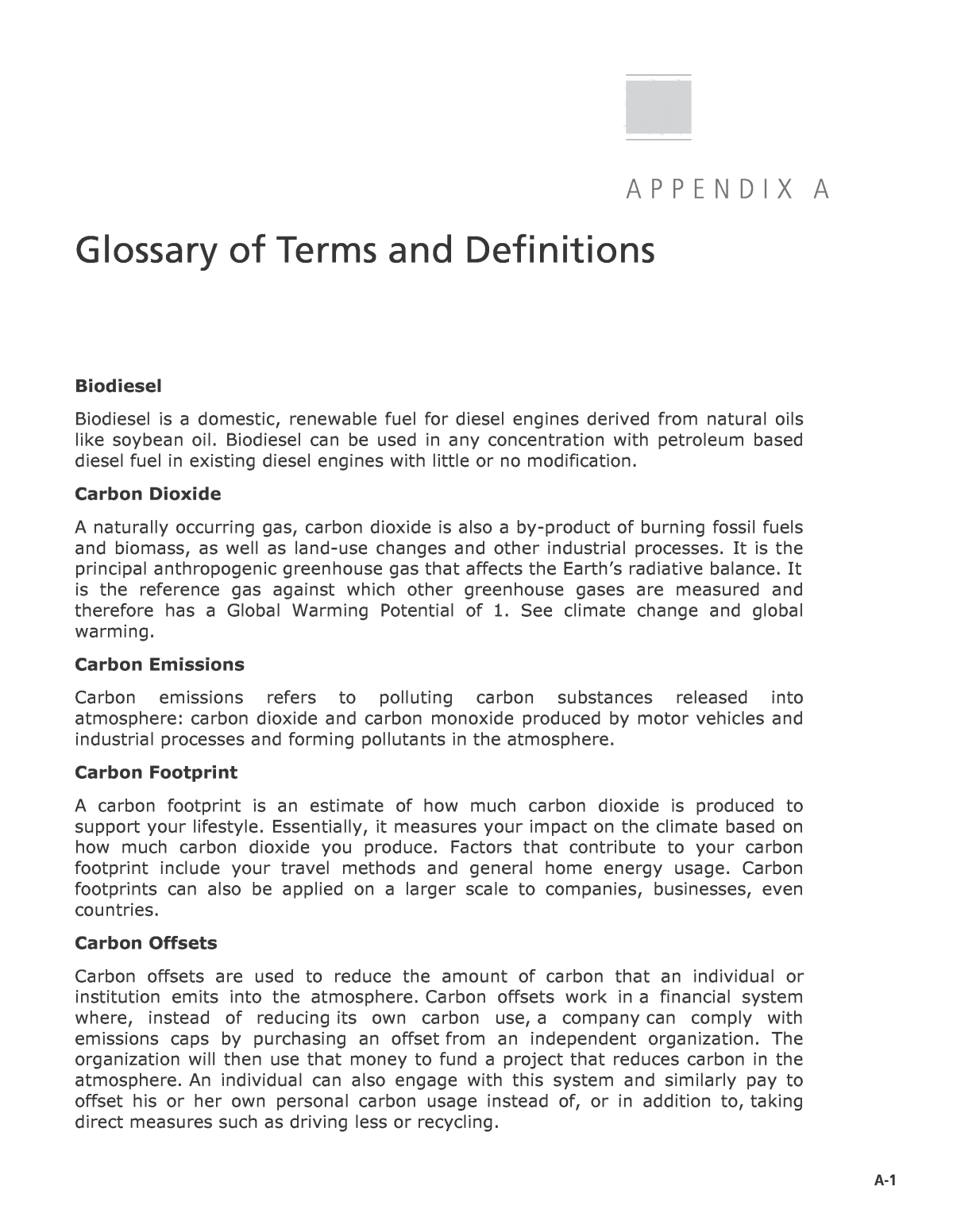 Appendix A - Glossary of Terms and Definitions  Guidebook for
