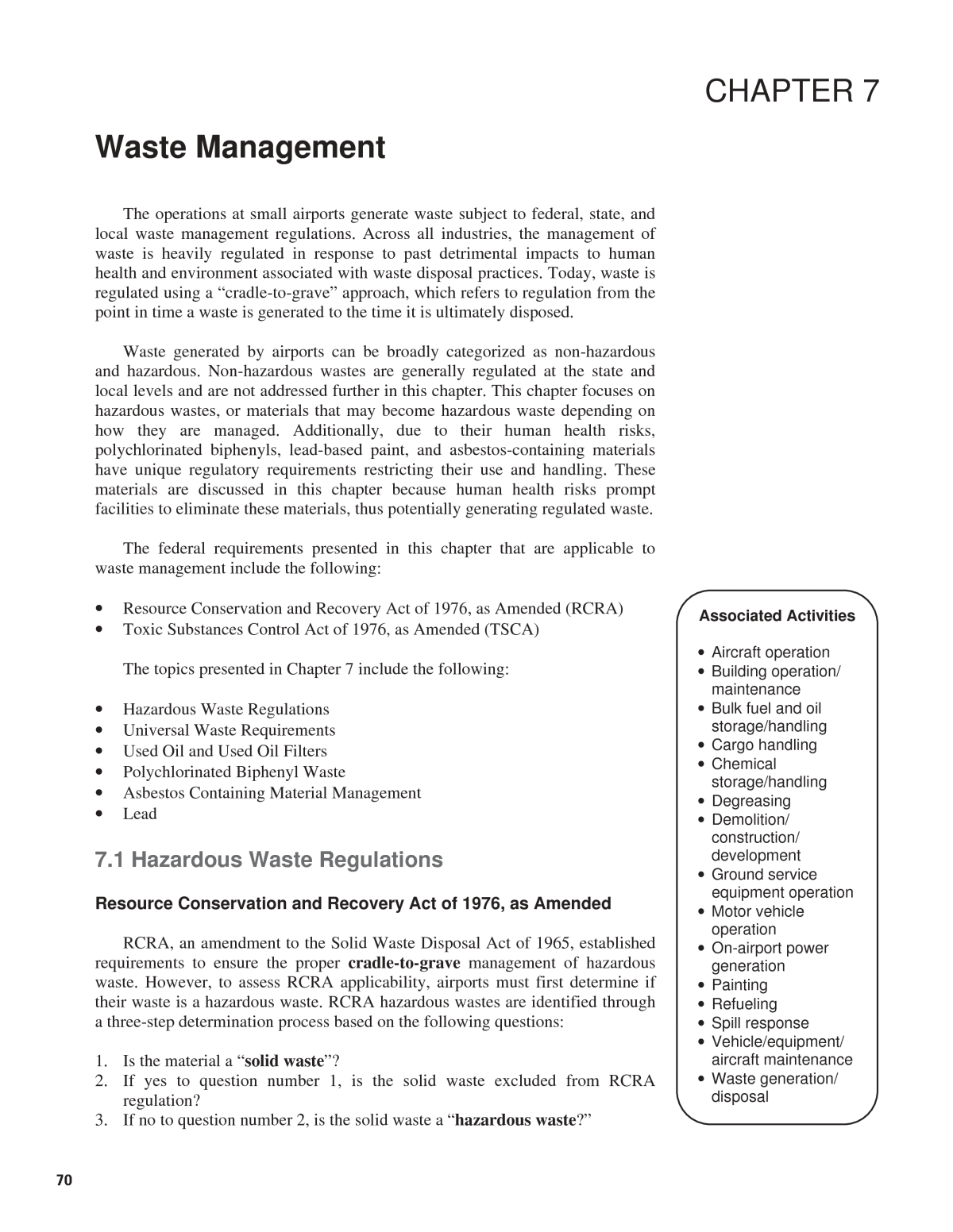 Hazardous Waste Management Chart Definition